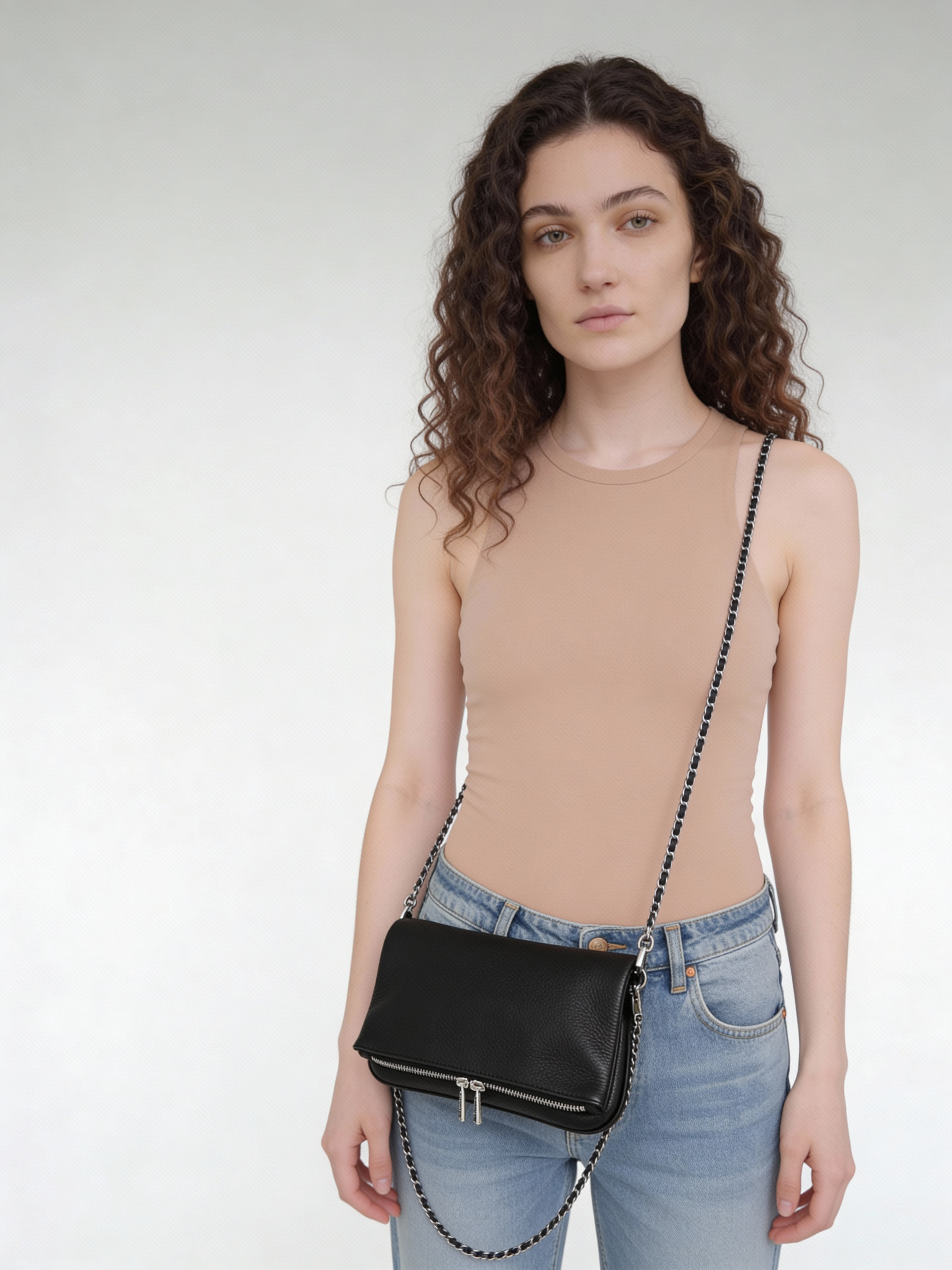 Notte Chain Shoulder Bag – Black